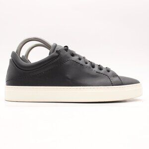 Yatay Women's EU Size 38 Vegan Black Leather Lace Up Sneakers  Made In Italy